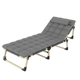 KILIROO Adjustable Portable Folding Bed with Mattress and Headrest KR-FBM-100-KX V227-5227715011160