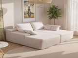 210 cm Oversized Double Chaise Lounge, Corduroy Fabric Sectional Sofa, Cozy Deep Seat Loveseat Sofa V952-CGBYSRSFYSS8Y3HFQ001V0