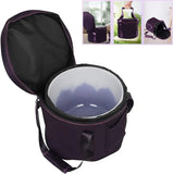 14 Inch Purple Padded Carry Bag, Polyester Case with Handle Front Pocket for Yoga Travel V1188-MS-721-281