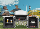 Camping Kitchen Table, Folding Outdoor Cooking Table with Storage Carrying Bag, Aluminum Cook V952-DFBKYDCFHSHSBD243V0