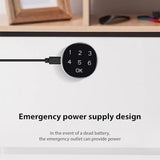 Digital Cabinet Lock with Combination Zinc Alloy Drawer Safe Smart Security Latch for Home Office V1107-879-77429-BLK-30MM