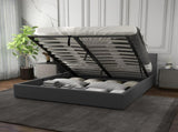 Milano Capri Luxury Gas Lift Bed With Headboard - Grey No.28 - Single ABM-10001617