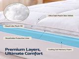 Giselle 5cm King Memory Foam Mattress Topper Pillow Top with Gel Foam MATTRESS-TOP-PM-5-K