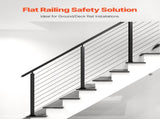 Cable Railing Post, 36x2x2 Inch Stair Railing Post, with Pre-Drilled 30&deg Angled Holes, Stainless V952-1JZLGZXHS914YIVIS001V0