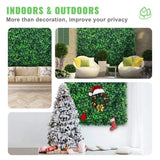 Artificial Boxwood Panel UV 12pcs Boxwood Hedge Wall Panels Artificial Grass Backdrop Wall 20X20" V952-MLCZWQ12PC20X2001V0