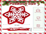 Winter Snowflake Rug Red Bath Mat Bathroom Decor Welcome Non Slip Xmas Washable Bathtub Tub Doormat V1259-DP01-A-5598