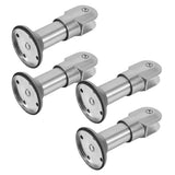 4Pcs Durable Stainless Steel Bathroom Partition Support Frame for Public Restroom Use V1192-AZ-W-31534