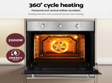 Devanti 60cm Electric Built In Wall Oven Stainless Steel 70L Silver BIO-C-5F-M7B-SS