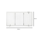 PaWz Wooden Pet Gate Dog Fence Safety White 400x 3MM PT1060-3XL-WH