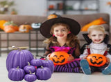 7pcs Simulated Pumpkin Glossy Paint Lightweight Creative Reusable Foam Pumpkin for Decoration Prop V1294-YM0901-3115240060513