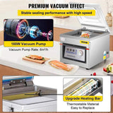 DZ-260C Digital Vacuum Sealer Food Vacuum Sealing Packing Machine 220V V952-DZ-260ZKBZJ400W01V3