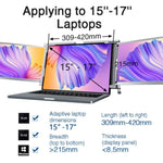 14 Inch FOPO Triple Portable Monitor 1080P FHD IPS Triple Monitor Laptop Screen Extender for 15"-17" V255-S400