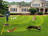 Ultrasonic Animal Deterrent Solar Powered Waterproof Outdoor Training Aid for Garden Yard Dark V1189-LC-RY-00010
