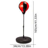 Red kids boxing set, standing punching bag, boxing gloves kids, kids fitness equipment, boxing V1347-140-82478