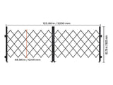 Double Folding Security Gate, Lockable Scissor Gate with 360 degree Swivel Casters, Outdoor V952-GZSZDAQM63395RNRL001V0
