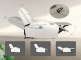8-Point Electric Massage Recliner Chair - PU Leather Lounge Sofa Armchair CELINA CREAM V274-FT-MRC-6175PU-CR