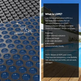 Aqua Buddy Pool Cover 600 Micron 9.5x5m w/ Roller 5.55m Swimming Pools Black Solar Blanket PC-95X50-L-BK-BL-ROLLER