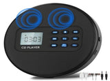 CD Player with SpeakersRechargeable Player,Headphones Plays Recorded MP3CDUSB V1192-AZ-W-28654