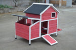 YES4PETS Red Chicken Coop Rabbit Hutch Cat Cage Hen Chook House V278-CC337-RED