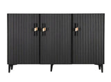 Artiss Shoe Cabinet Fluted Style 25 Pairs Shoe Storage Cupboard Black FUR-AF-SHOE-3D-BK-AB
