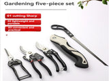 5Piece Garden Pruning Tool Set, Alloy Steel Pruning Shears & Folding Saw Kit, HeavyDuty Hand V1188-MS-901-009