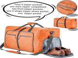 85L Foldable Travel Duffel Bag, Water-Resistant Weekender Sports Bag with Shoe Compartment, V1237-ZY-924-389
