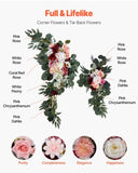 VEVOR Artificial Wedding Arch Flowers Kit Pink With 2 Pcs Flowers 2 Pcs Drapes V952-HLGMHTJ4JTFSPCKX4V0