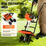 Tiller Cultivator Gas Powered, 38CC 4-Stroke Garden Cultivator, Tiller with 4 Steel Adjustable Front V952-RYGYJ31CCSCCAW43MV0
