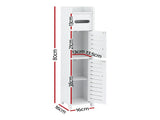 Artiss Bathroom Storage Cabinet 3-Tier Slim Toilet Paper Holder Organizer White FURNI-S-DIY-LVD02-WH
