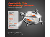 14" Pressure Washer Surface Cleaner, Stainless Steel Pressure Washer Attachments with 4 Wheels, 4000 V952-GYQXJBMQJQYPLEQRIV0