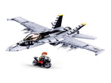 Sluban B0928 Model Kit FA18 Super Hornet Fighter Jet Plane RAAF Military Air Force Building Blo SLB0928