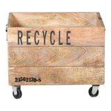 INDUSTRIAL RECYCLE BASKET ON CAST IRON WHEELS V742-M5789