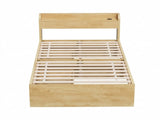 Artiss King Single Bed Frame with 2 Drawers Platform Bed with Headboard Bed Base with USB Ports WBED-F-AURA-KS-WD-AB