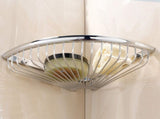Shower Corner Shelf for Bathroom Brass Basket Organizers and Storage Shampoo Soap Holder Polished V1370-AZ4-06430