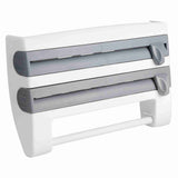 Kitchen Sauce Bottle Storage Rack Paper Towel Holder Mount Kitchen Tool Cling Film Cut Grey V1294-YM0901-JYA03048-02