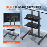 VEVOR Mobile TV Stand, Mobile TV Cart for 32 to 70 inch TVs, Height Adjustable Portable TV Stand V952-LDDSZJKYDLY8557PTV0