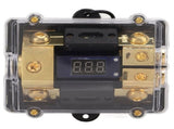 Power Ground Splitter Distribution Fuse Block, Power Ground Distributor 1 in 2 Out for Car Audio 0/2 V1369-AZ3-W-16083