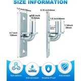 Heavy Duty Chain Link Gate Hinges 2-Pack with 5/8' Pin for Outdoor Metal Fences V1366-AZ2-W-14421