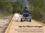 EQUIPMED Power Electric Wheelchair, Airline Approved Wheel Chair, Lightweight, Folding, Long Range, V219-HELWLCEQPKS6A