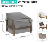 Waterproof Chair Cover - Set of 2 - Chair Cover - Protective Cover for Furniture V1188-NK-BOL-406