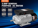 2.2KW Electric Motor 2800 rpm, AC 220240V 13.8A, 90L, B3 Frame, Air Compressor Motor Single Phase, V952-TYJLIECDJ2802OQUKV7