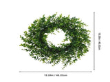 1Pc Decorative Green Boxwood Wreath Artificial Plant Gar for Home V1370-AZ4-23663