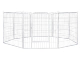 PaWz 8 Panel 48'' Pet Dog Playpen Puppy White 4kg chicken DO1005-48-WH