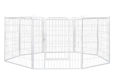 PaWz 8 Panel 48'' Pet Dog Playpen Puppy White 4kg chicken DO1005-48-WH_NZ