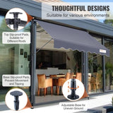 VEVOR Manual Retractable Awning, 3m Outdoor Retractable Awning Sunshade Shelter, Adjustable V952-SSSZYPHSLZS1578CSV0