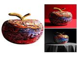 Modern Colourful Apple Resin Sculpture Creative Graffiti Simulation Apple Art Statue Decoration V1370-AZ4-00158