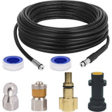 Drain Cleaning Sewer Hose Kit Compatible with Karcher K2 K3 K4 K5 K6 K7 and Lavor Pressure Washers, V1237-ZY-528-043