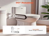 Toilet Safety Rail, 60.5 cm U-Shaped Handicap Bar, Foldable Senior Safety Pole, Flip Up Toilet V952-CSFSWZTKFZ24OTR5FV0