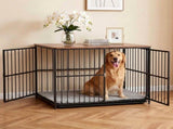 i.Pet Extra Large Dog Crate Furniture 107cm Dog Cage Puppy Pet Wooden Black PET-DOGCAGE-WD-107-BK