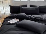 Cotton Blend 4 Piece Bedding Set - Bed in a Bag with Flat Sheet, Fitted Sheet, Duvet Cover and Two V1366-AZ2-W-19786